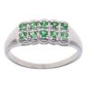 9ct White Gold Green Gemstone Fancy Ring