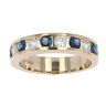 9ct Yellow Gold Diamond And Sapphire Eternity Ring by Anya Belle