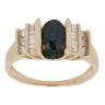 14ct Yellow Gold 0.25ct Diamond And Sapphire Ring
