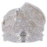 Sterling Silver Cubic Zirconia Saddle Ring