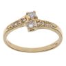 18ct Yellow Gold 0.20ct Brilliant Cut Diamond Two Stone Ring