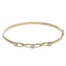 9ct Yellow Gold Cubic Zirconia Crossover Bangle