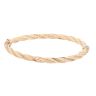 14ct Yellow Gold Twisted Hinged Bangle