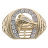 9ct Yellow Gold Cubic Zirconia Horseshoe Ring