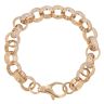 9ct Yellow Gold Cubic Zirconia Patterned Belcher Bracelet 10"