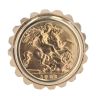 9ct Yellow Gold 1902 Edward VII Half Soveriegn Coin Ring