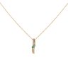 9ct Yellow Gold  0.13cts Diamond And Emerald Pendant And 16" Chain by Anya Belle