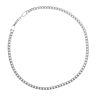 Silver Oval Franco Bracelet 8.5" By Icesia Gents