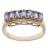 9ct Yellow Gold Tanzanite Half Eternity Ring