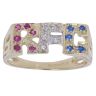 9ct Yellow Gold Multi Gemstone RFC Fancy Ring