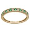 9ct Yellow Gold Cubic Zirconia and Green Gemstone Eternity Ring