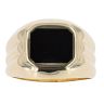 14ct Yellow Gold Child's Black Gemstone Signet Ring