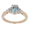 9ct Yellow Gold 0.12ct Diamond And Created Topaz Ring