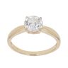 14ct Yellow Gold Cubic Zirconia Solitaire Ring
