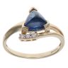 9ct Yellow Gold 0.05ct Diamond and Sapphire Ring