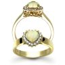 18ct Yellow Gold Diamond 0.14ct Opal-1.40ct Heart Ring