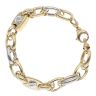 14ct Yellow And White Gold Screw Bracelet 8.5"