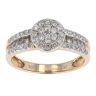 9ct Yellow Gold Diamond Cluster Ring by Anya Belle