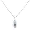 9ct White Gold 0.50ct Baguette And Brilliant Cut Diamond Cluster Pendant And Chain 20"
