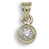 9ct Yellow Gold 0.15ct Rubover Pendant