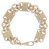 9ct Yellow Gold Patterned Stars and Bars Bracelet 8.5"