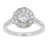 18ct White Gold Est 1.23cts Diamond Halo Cluster Ring by Anya Belle