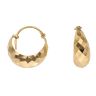 22ct Yellow Gold Faceted Basket Hoop Earrings