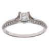 18ct White Gold 0.50ct Princess and Brilliant Cut Diamond Solitaire Ring