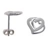 Silver Entwined Heart Stud Earrings By Icesia