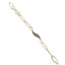 9ct Yellow And White Gold Wave Bracelet 8"