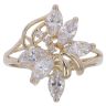 14ct Yellow Gold Cubic Zirconia Marquise Ring