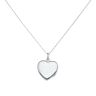 Silver Plain Heart Locket and Chain 18" By Icesia