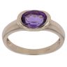 9ct Yellow Gold Amethyst Single Stone Ring