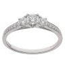 18ct White Gold 0.53ct Brilliant Cut Diamond Trilogy Ring