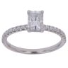 9ct White Gold Moissanite Solitaire Ring