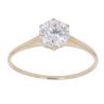 9ct Yellow Gold Cubic Zirconia Single Stone Ring