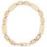 9ct Yellow Gold Cubic Zirconia Stars and Bars Bracelet 8"