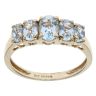 9ct Yellow Gold Five Stone Aquamarine Fancy Ring