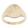 9ct Yellow Gold Half Patterned Signet Ring