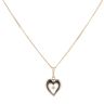 9ct Yellow Gold 0.10ct Brilliant Cut Diamond Heart Pendant and Chain 18"