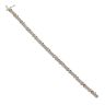 9ct Yellow Gold 2.25ct Brilliant Cut Diamond Three Row Fancy 7.5"