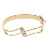 18ct Yellow Gold 1.00ct Diamond Twist Bangle