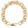 9ct Yellow Gold Patterned and Plain Belcher Bracelet 8"