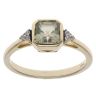 9ct Yellow Gold Green Spinel and Cubic Zirconia Ring