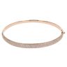 18ct Rose Gold 1.50ct Diamond Three Row Hinged Bangle