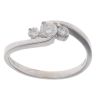 9ct White Gold 0.33ct Brilliant Cut Diamond Trilogy Twist Ring