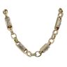 14ct Yellow And White Gold Greek Key Link 26" Chain