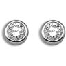 18ct White Gold 0.50ct Diamond Rubover Earrings