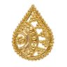 22ct Yellow Gold Patterned Pear Shape Nose Stud