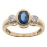 18ct Yellow Gold 0.20ct Diamond and Sapphire Three Stone Ring